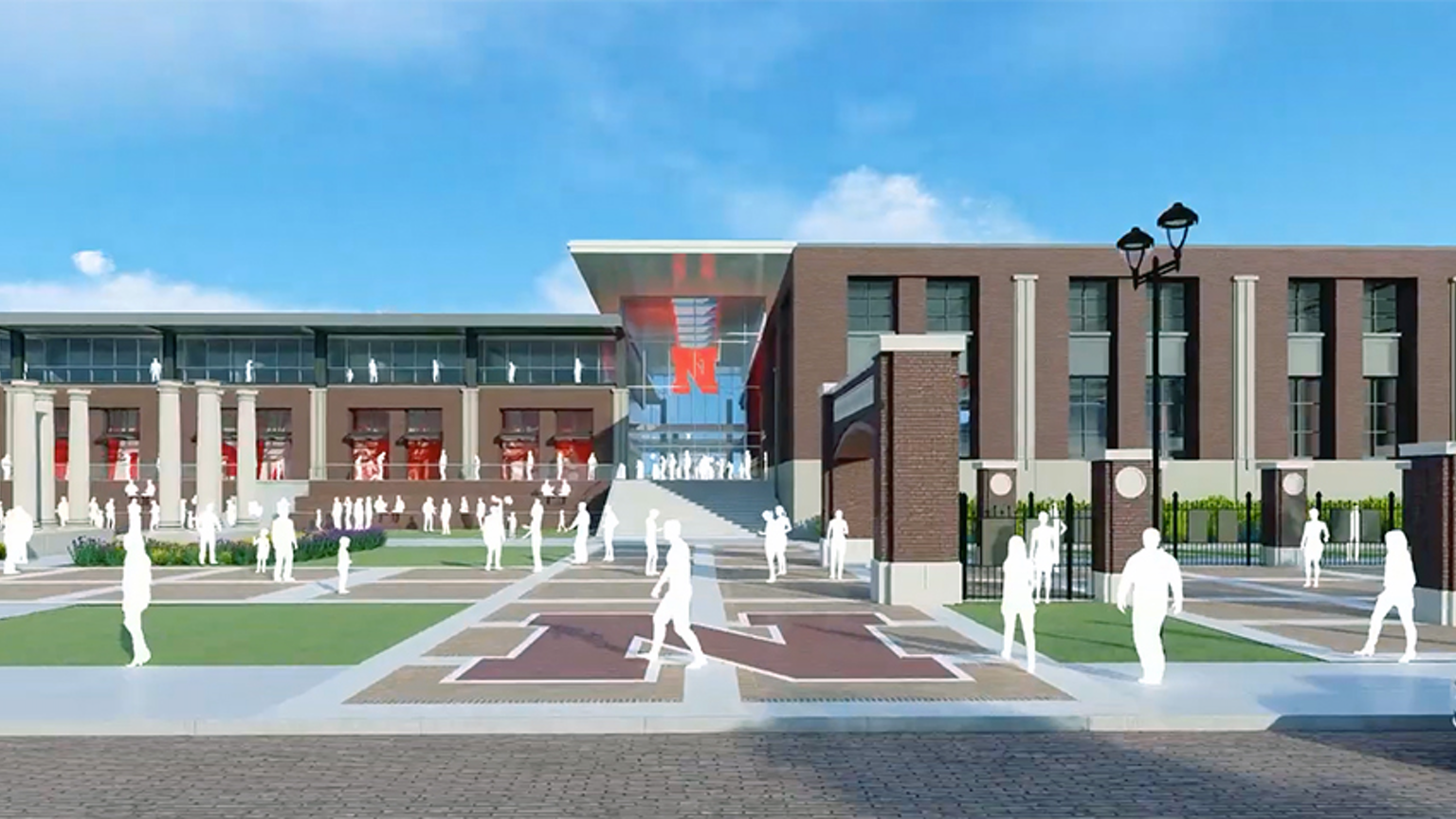 Rendering of planned athletic training facility at University of Nebraska.