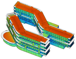 Example of a building solar exposure analysis. Example of a building solar exposure analysis.