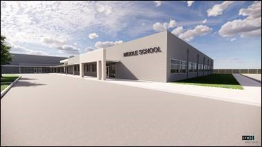 Pictured is a rendering of the new High Point Middle School.