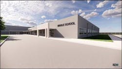Pictured is a rendering of the new High Point Middle School. Pictured is a rendering of the new High Point Middle School.