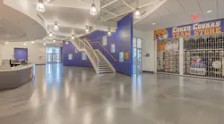 The Wellness Center reception area and Team Store at Converse College in Spartanburg, S.C.