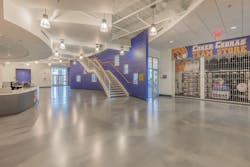 The Wellness Center reception area and Team Store at Converse College in Spartanburg, S.C. The Wellness Center reception area and Team Store at Converse College in Spartanburg, S.C.