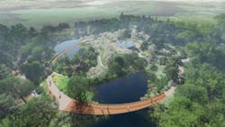 Aerial view of the Sandy Hook Memorial site Aerial view of the Sandy Hook Memorial site