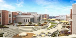 Rendering of the outdoor courtyard at Chapel Hill High School Rendering of the outdoor courtyard at Chapel Hill High School