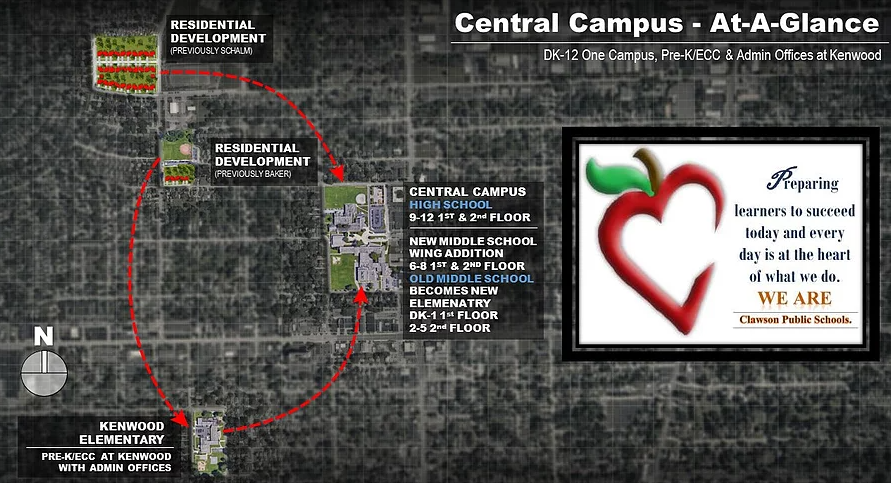 Clawson Public Schools site plan for new campus