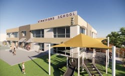 Rendering of a play area at the Milpitas elementary school Rendering of a play area at the Milpitas elementary school