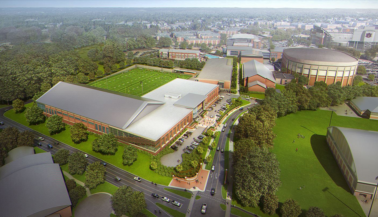 Auburn University's new football facility rendering