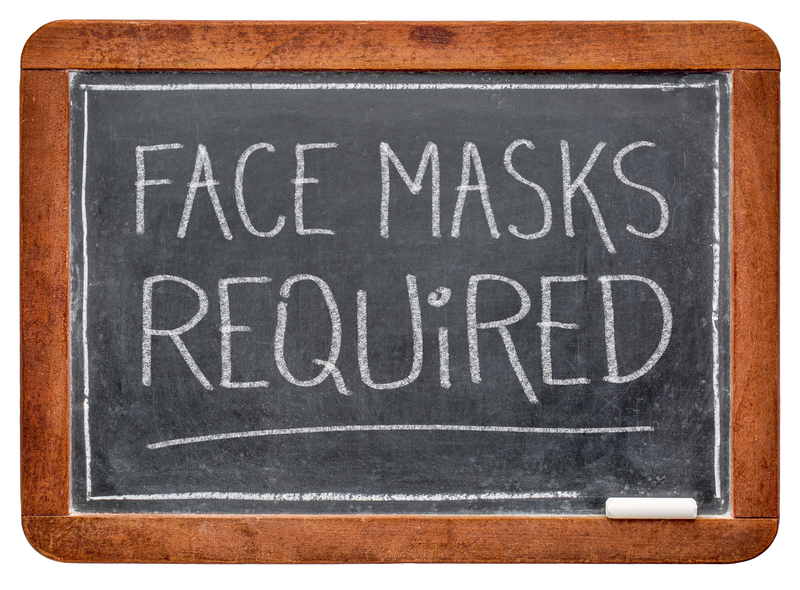 Face masks required sign