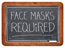 Face masks required sign Face masks required sign