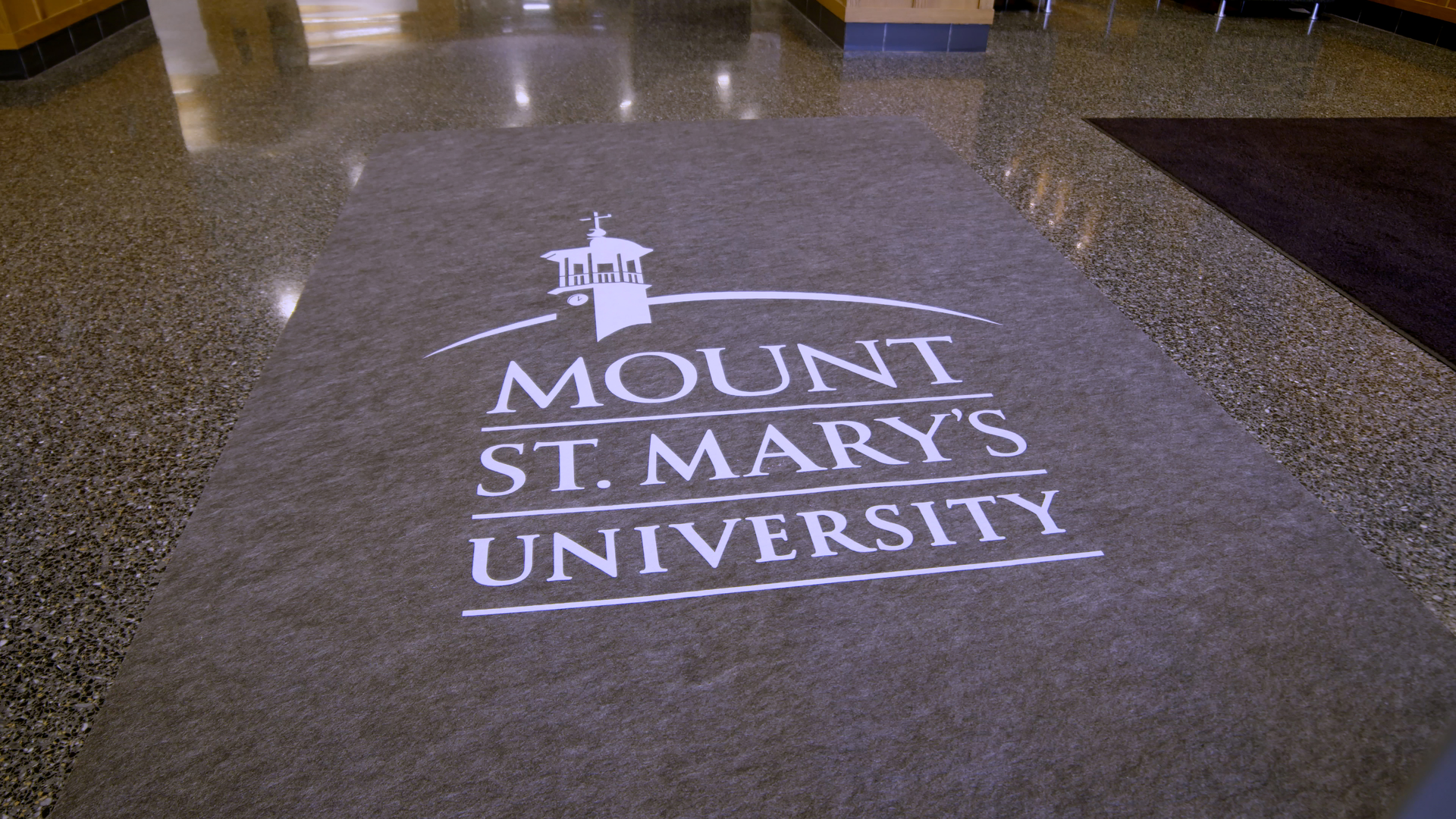 Mount St. Mary&rsquo;s has installed adhesive-backed floor mats that stay in place, don&rsquo;t curl and bunch, and are ADA-compliant.