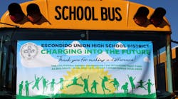 Escondido (Calif.) school district electric school bus