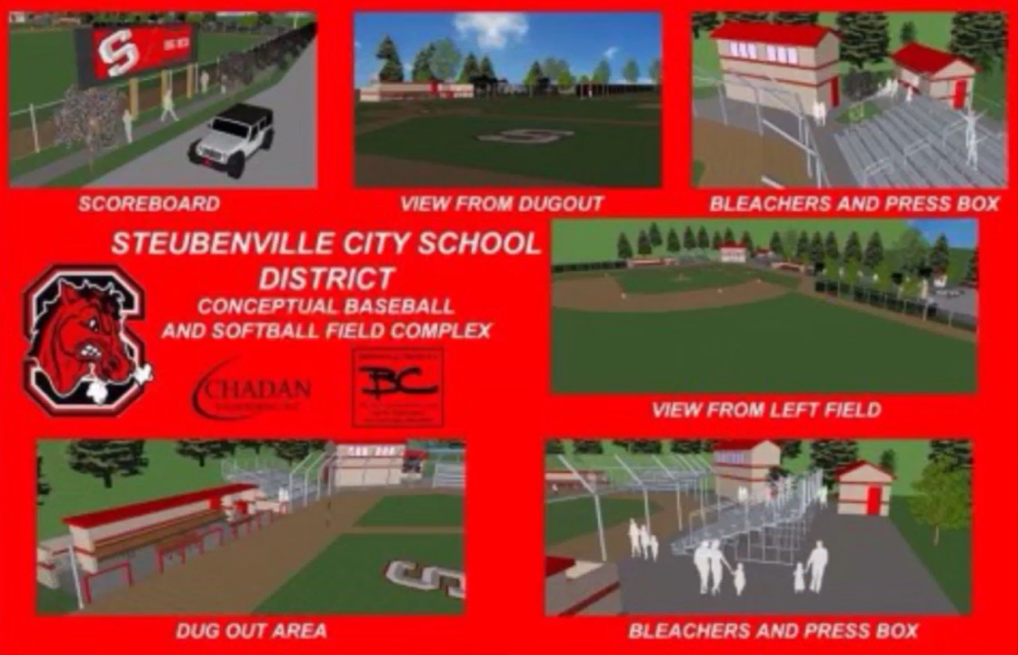 Steubenville City's softball and baseball athletic complex rendering