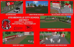 Steubenville City's softball and baseball athletic complex rendering Steubenville City's softball and baseball athletic complex rendering