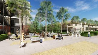 Lower level of Chapman University's Sandi Simon Center for Dance