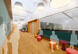 Upper level of Chapman University's Sandi Simon Center for Dance Upper level of Chapman University's Sandi Simon Center for Dance