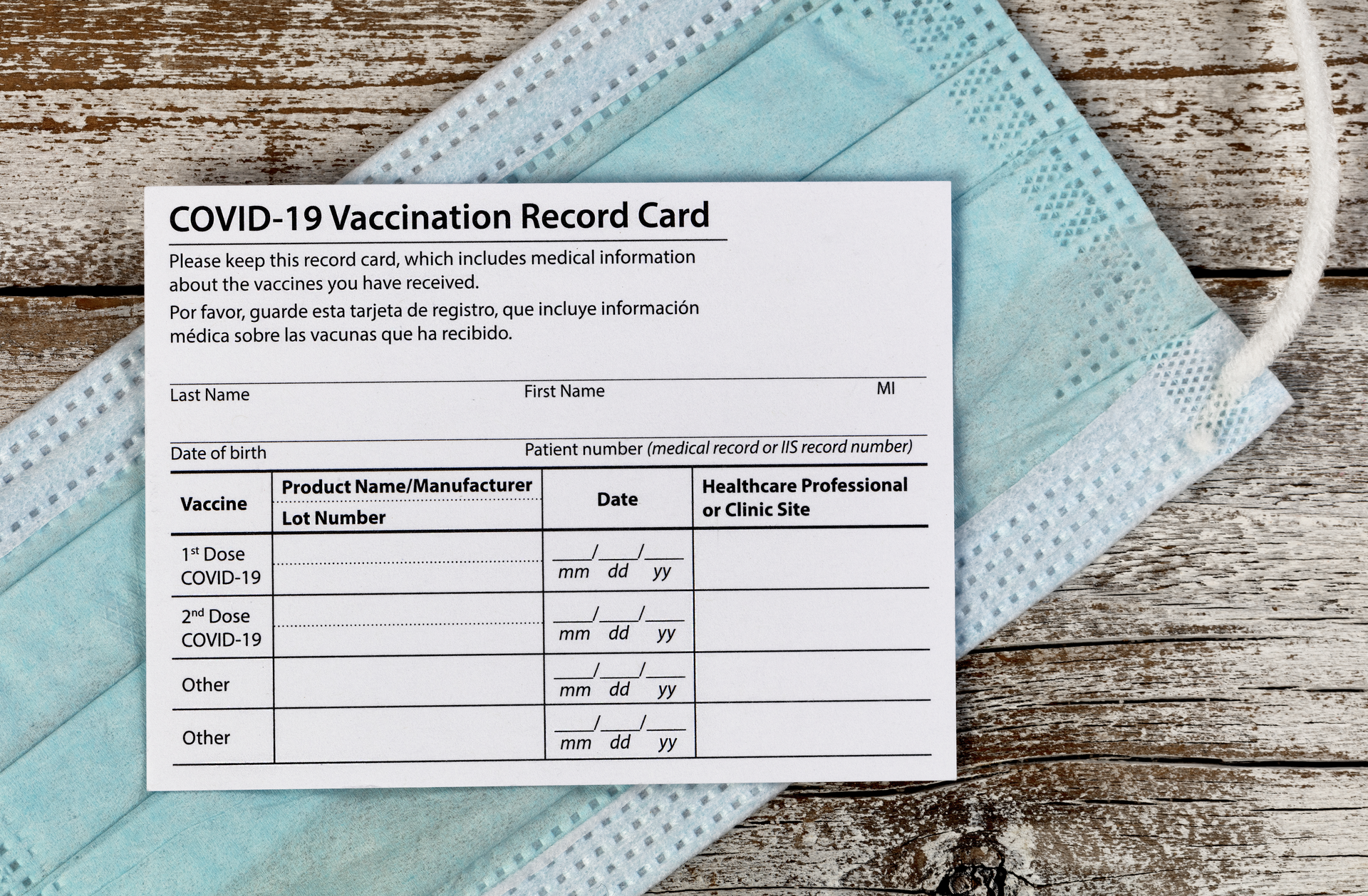 vaccination card