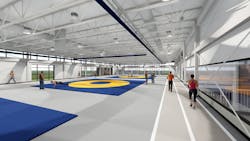 Delta High School fitness center track rendering Delta High School fitness center track rendering
