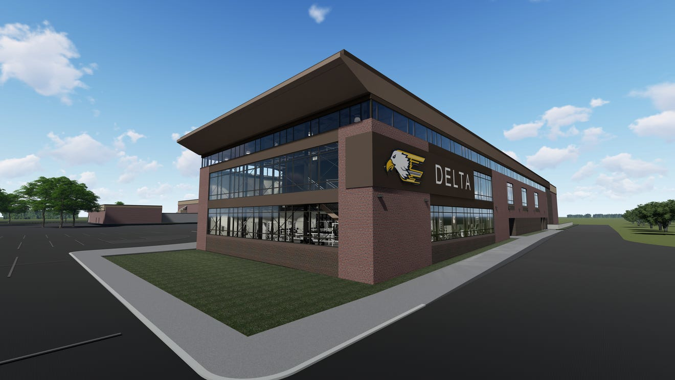 Delta High School fitness center rendering