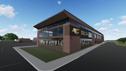 Delta High School fitness center rendering Delta High School fitness center rendering