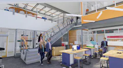 Interior rendering of Fay School's Center for Creativity and Design