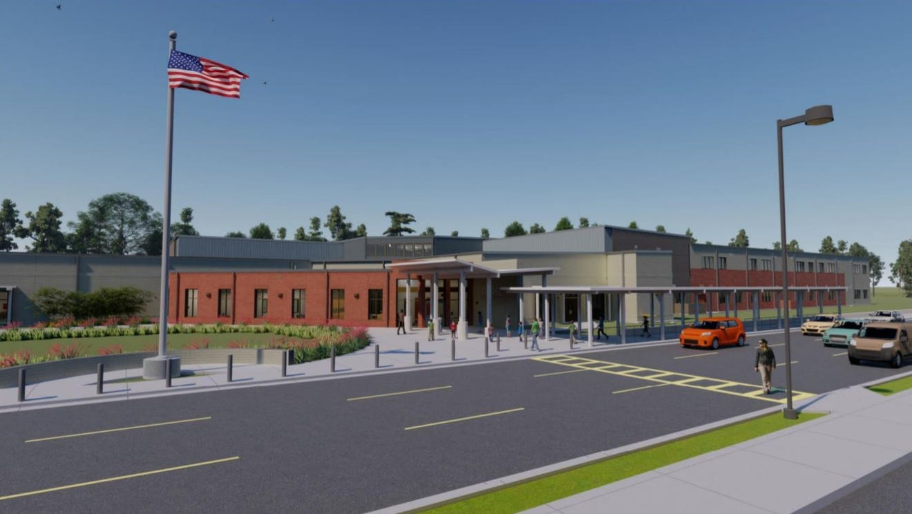 Rendering of the Santa Rosa County School District's K-8 School in Pace