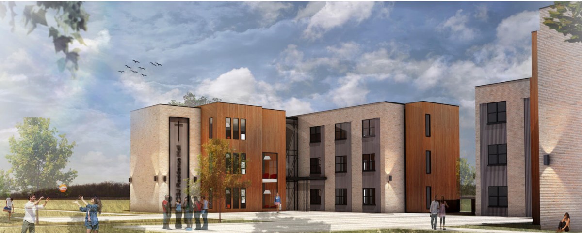 Calumet College of St. Joseph on-campus residence hall rendering