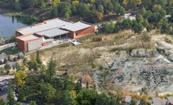 Jean & Ric Edelman Fossil Park Museum aerial view Jean & Ric Edelman Fossil Park Museum aerial view