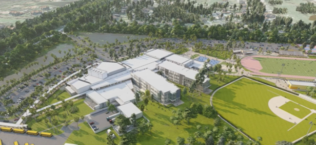 Rendering of the new high school for Collier County Public Schools