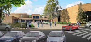 Orange High School entryway rendering