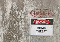 Bomb threat sign