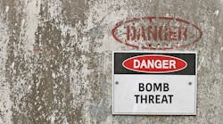 Bomb threat sign