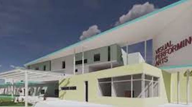 Guilford County Schools visual and performing arts magnet school rendering