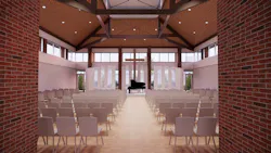 Riney Fine Arts Building chapel rendering Riney Fine Arts Building chapel rendering