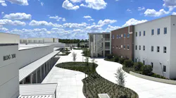 The courtyard at Lake Buena Vista High in Orlando, one of two high schools the Orange County district opened in 2021.