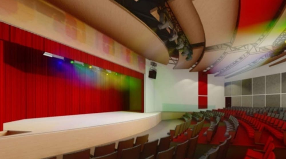 Narragansett High School auditorium rendering