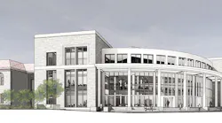 Rendering of renovated and expanded Carrier Library at James Madison University