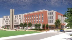 The renovated and expanded Paley Hall is scheduled to open in fall 2025 at Temple University in Philadelphia