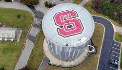A thermal storage energy tank on the Centennial Campus of North Carolina State University in Raleigh.