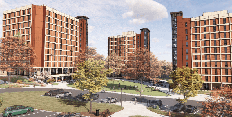 Clemson University is spending $155 million to renovate three 11-story residence halls.