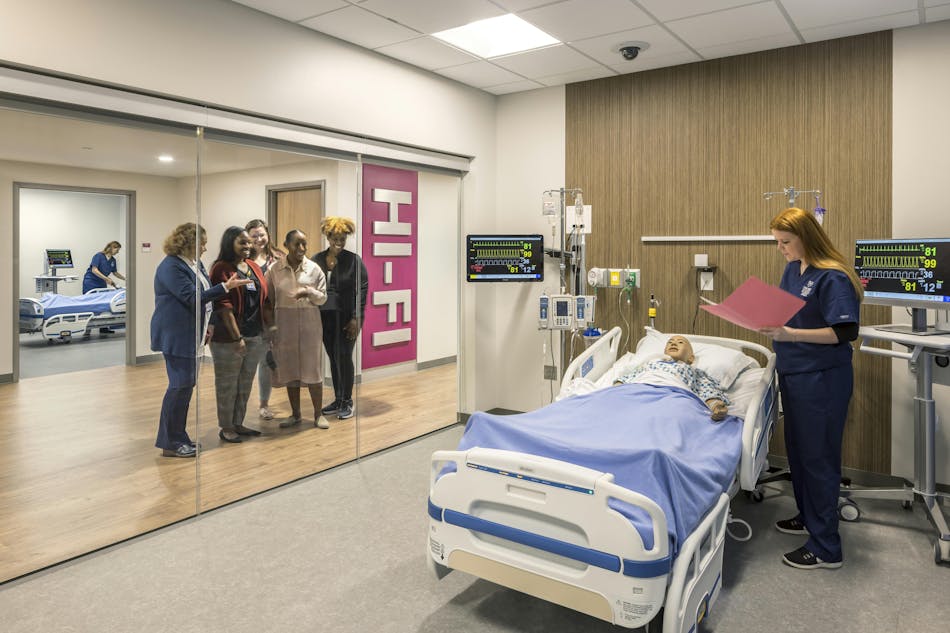 The Emory Nursing Learning Center has simulation spaces that replicate examination and operating rooms, labor and delivery, home health, and telemedicine scenarios.