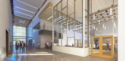 Rendering of entry vestibule for the new Pendleton High School. Rendering of entry vestibule for the new Pendleton High School.