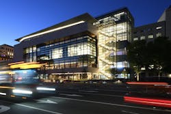 The Johns Hopkins University Bloomberg Center opened in Washington, D.C., in October 2023. The Johns Hopkins University Bloomberg Center opened in Washington, D.C., in October 2023.