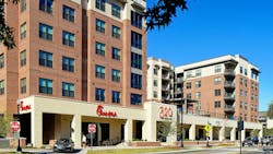 The 320 West Mag development, adjacent to Auburn University, provides housing for 719 students and retail space on the ground floor. The 320 West Mag development, adjacent to Auburn University, provides housing for 719 students and retail space on the ground floor.