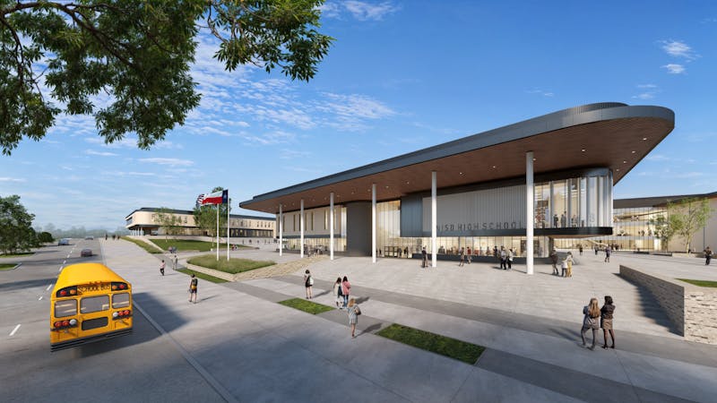 Rendering of high school under construction in the Northwest (Texas) district.