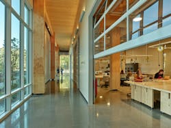 Adohi Hall at the University of Arkansas was built with mass timber construction. Adohi Hall at the University of Arkansas was built with mass timber construction.