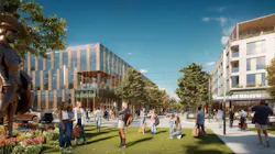 Rendering of plans for the Spartan Gateway District at Michigan State University. Rendering of plans for the Spartan Gateway District at Michigan State University.