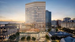 Rendering of Mulva Hall. Rendering of Mulva Hall.