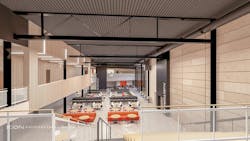 Rendering of planned expansion at Dickinson High School. Rendering of planned expansion at Dickinson High School.