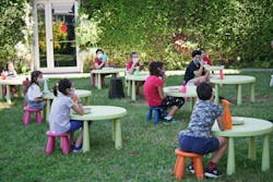 During the Covid pandemic, many schools took advantage of outdoor spaces to provide instruction. During the Covid pandemic, many schools took advantage of outdoor spaces to provide instruction.