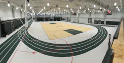 A synthetic gymnasium flooring installation at Weaver High School in Hartford, Connecticut. A synthetic gymnasium flooring installation at Weaver High School in Hartford, Connecticut.